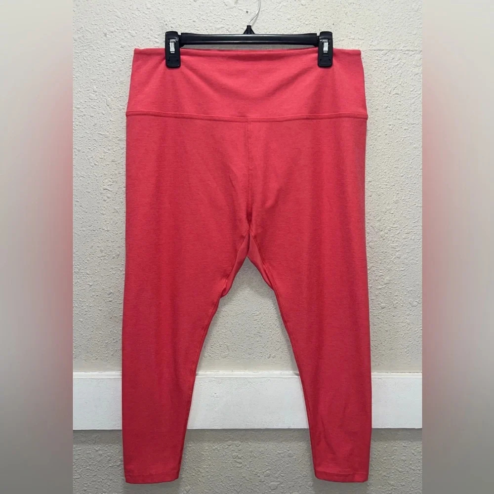 Beyond Yoga High Waisted 7/8 Bright Persimmon Heather Leggings 2X